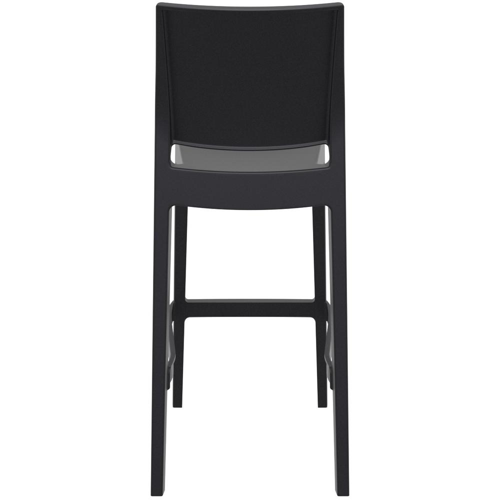Maya Resin Bar Stool Black, Set of 2