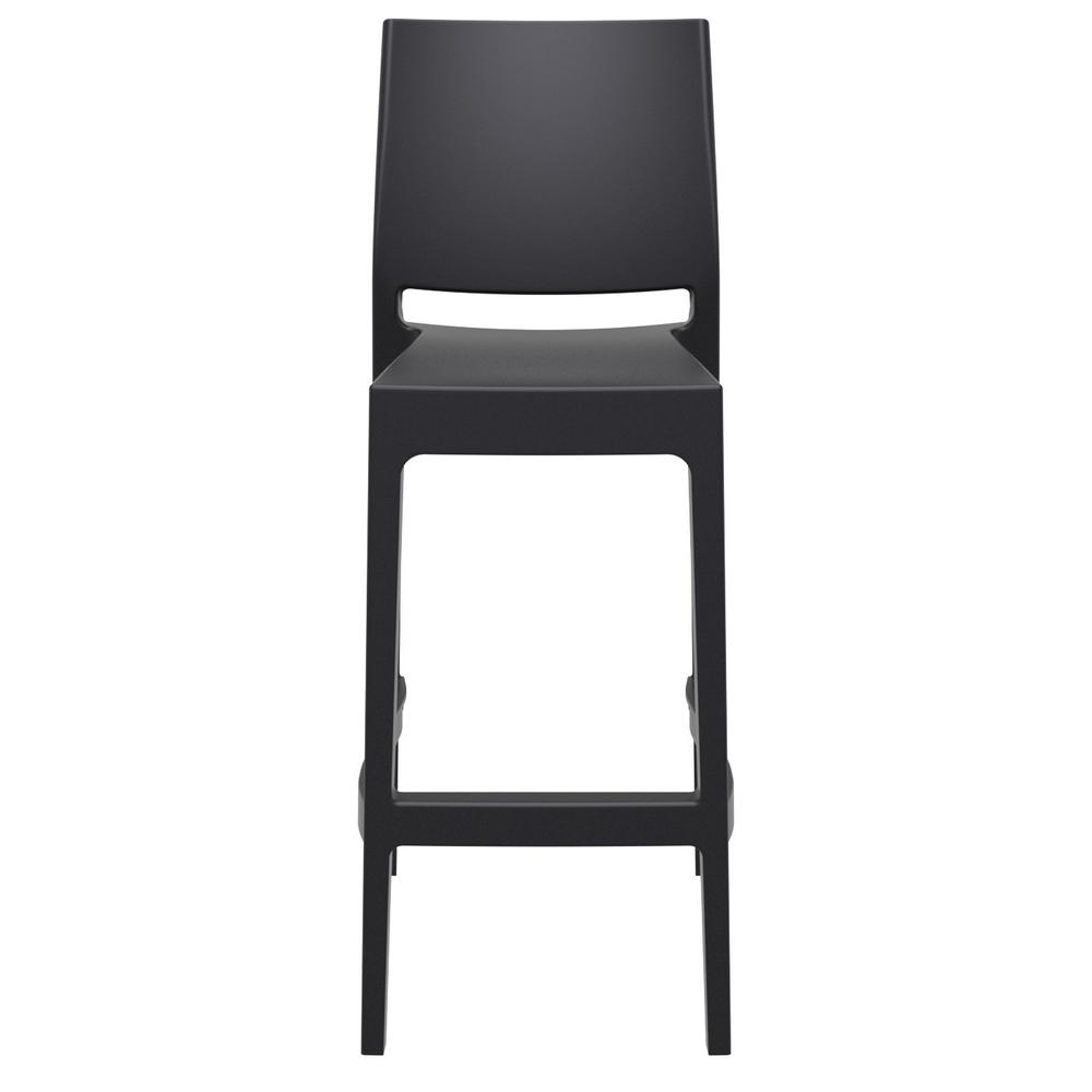 Maya Resin Bar Stool Black, Set of 2