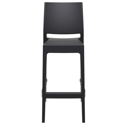 Maya Resin Bar Stool Black, Set of 2