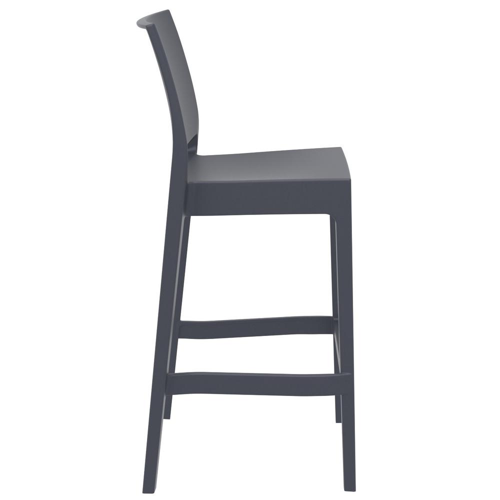 Resin Barstool, Set of 2, Dark Gray, Belen Kox