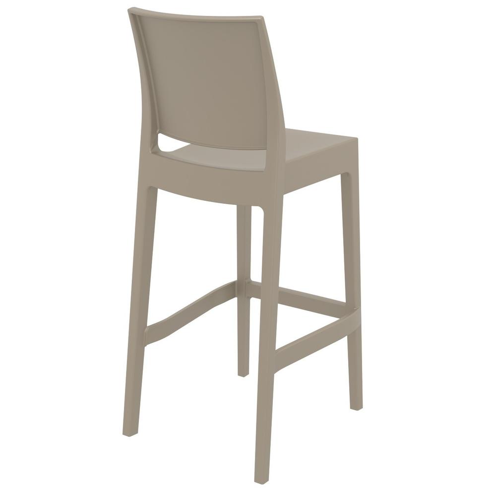 Maya Resin Bar Stool Taupe, Set of 2