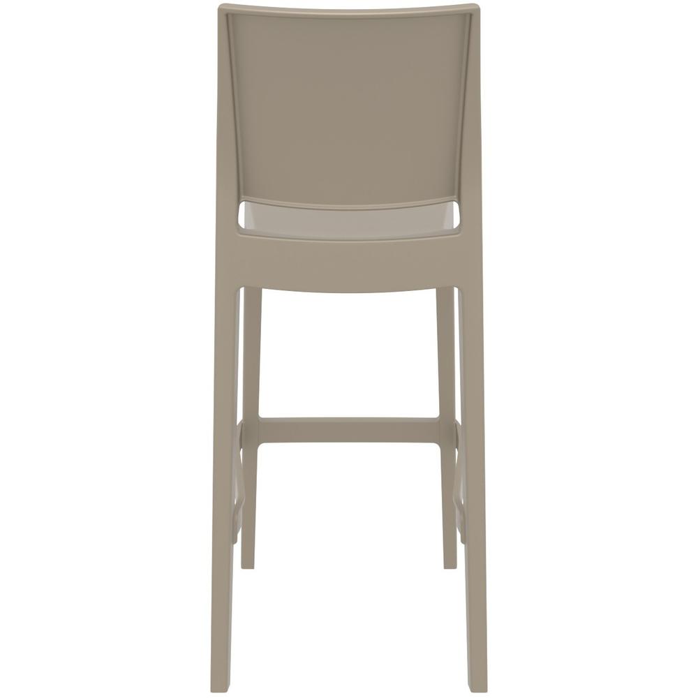 Maya Resin Bar Stool Taupe, Set of 2