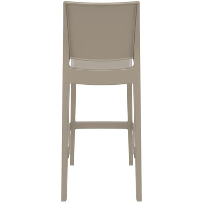 Maya Resin Bar Stool Taupe, Set of 2