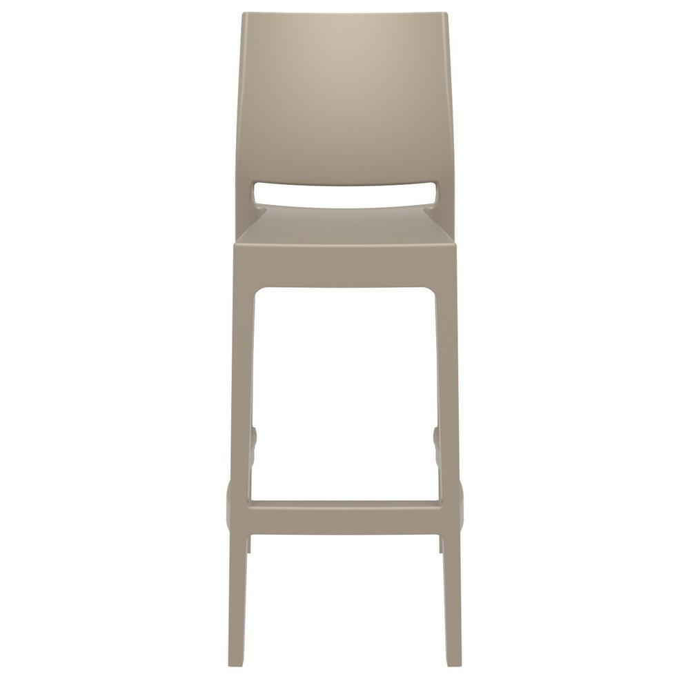 Maya Resin Bar Stool Taupe, Set of 2