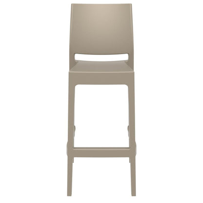 Maya Resin Bar Stool Taupe, Set of 2