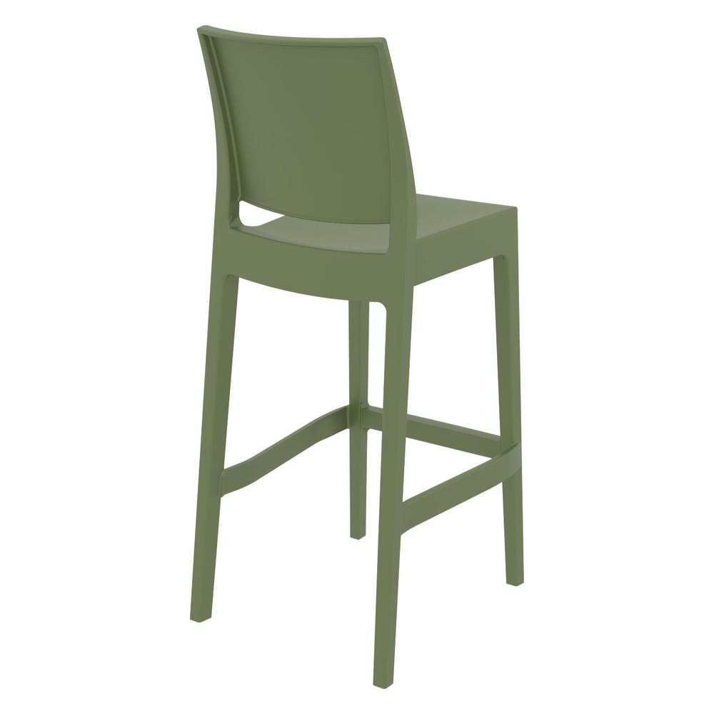 Maya Resin Bar Stool Olive Green, Set of 2