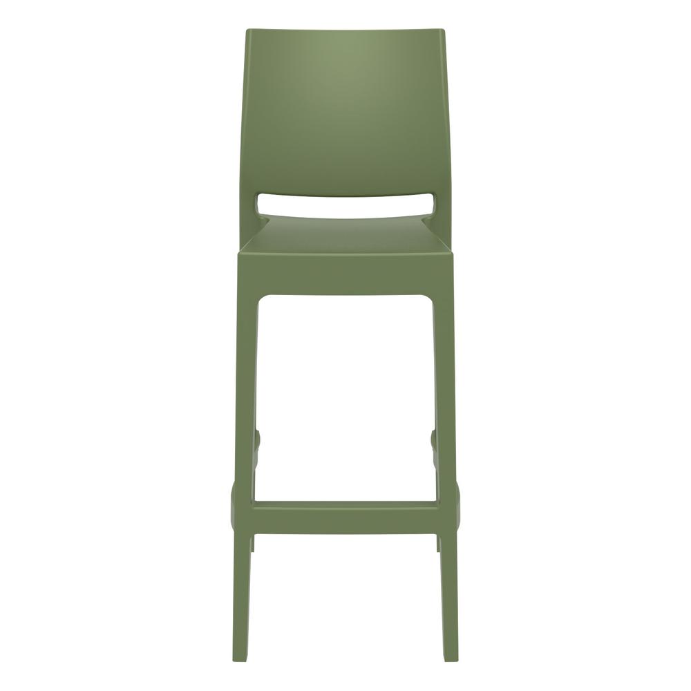 Maya Resin Bar Stool Olive Green, Set of 2