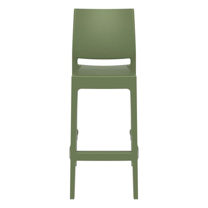 Maya Resin Bar Stool Olive Green, Set of 2