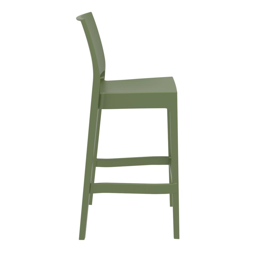 Maya Resin Bar Stool Olive Green, Set of 2