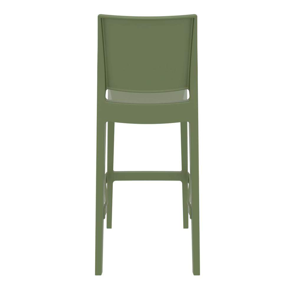 Maya Resin Bar Stool Olive Green, Set of 2
