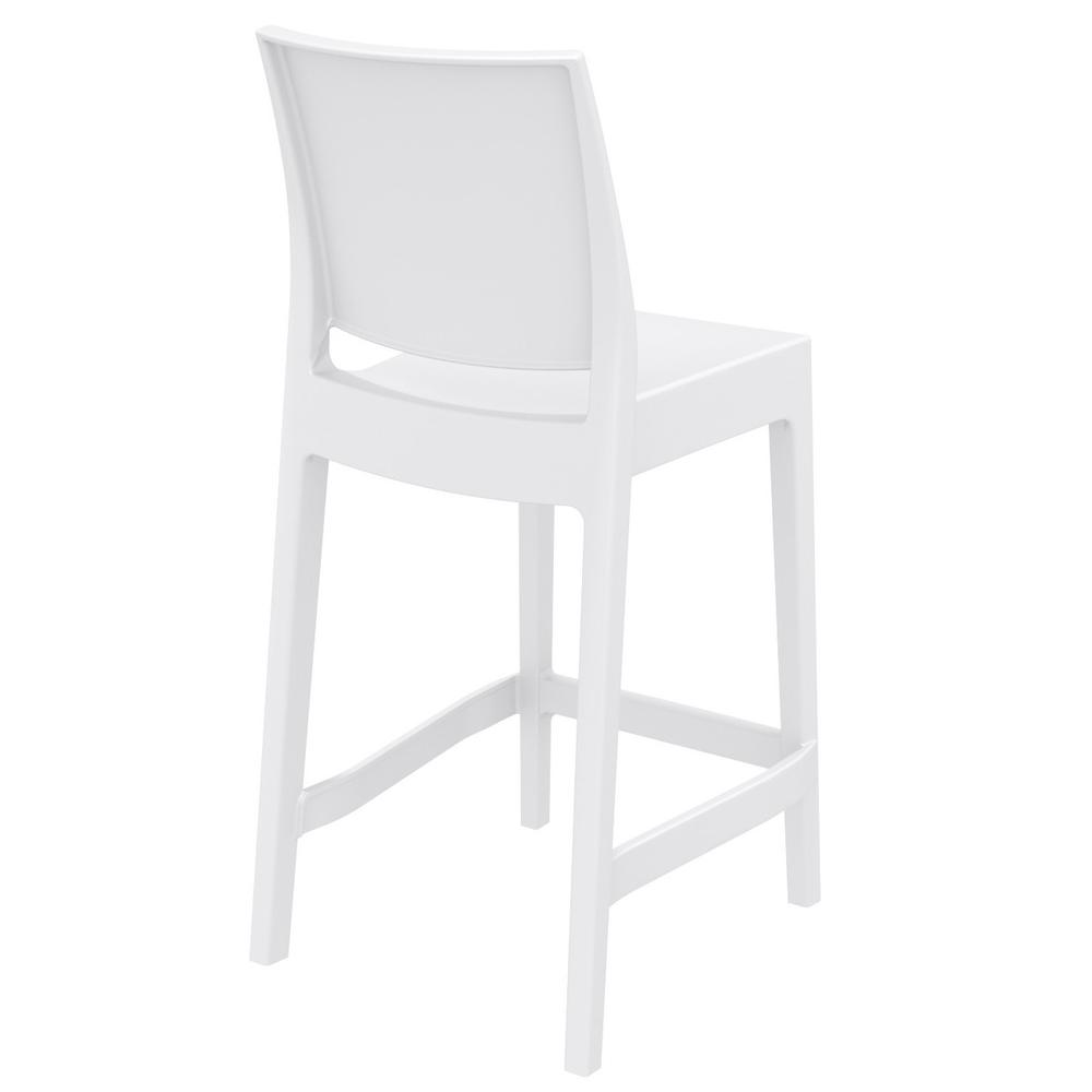 Maya Resin Bar Stool White, Set of 2