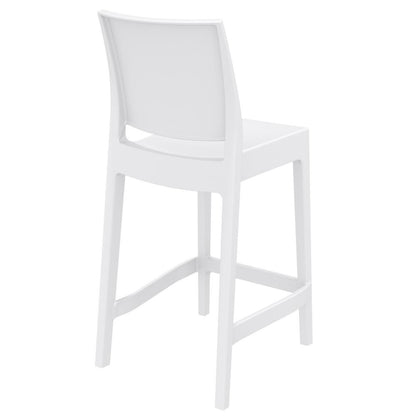 Maya Resin Bar Stool White, Set of 2