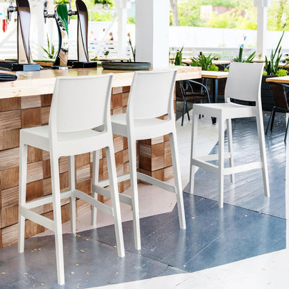 Maya Resin Bar Stool White, Set of 2
