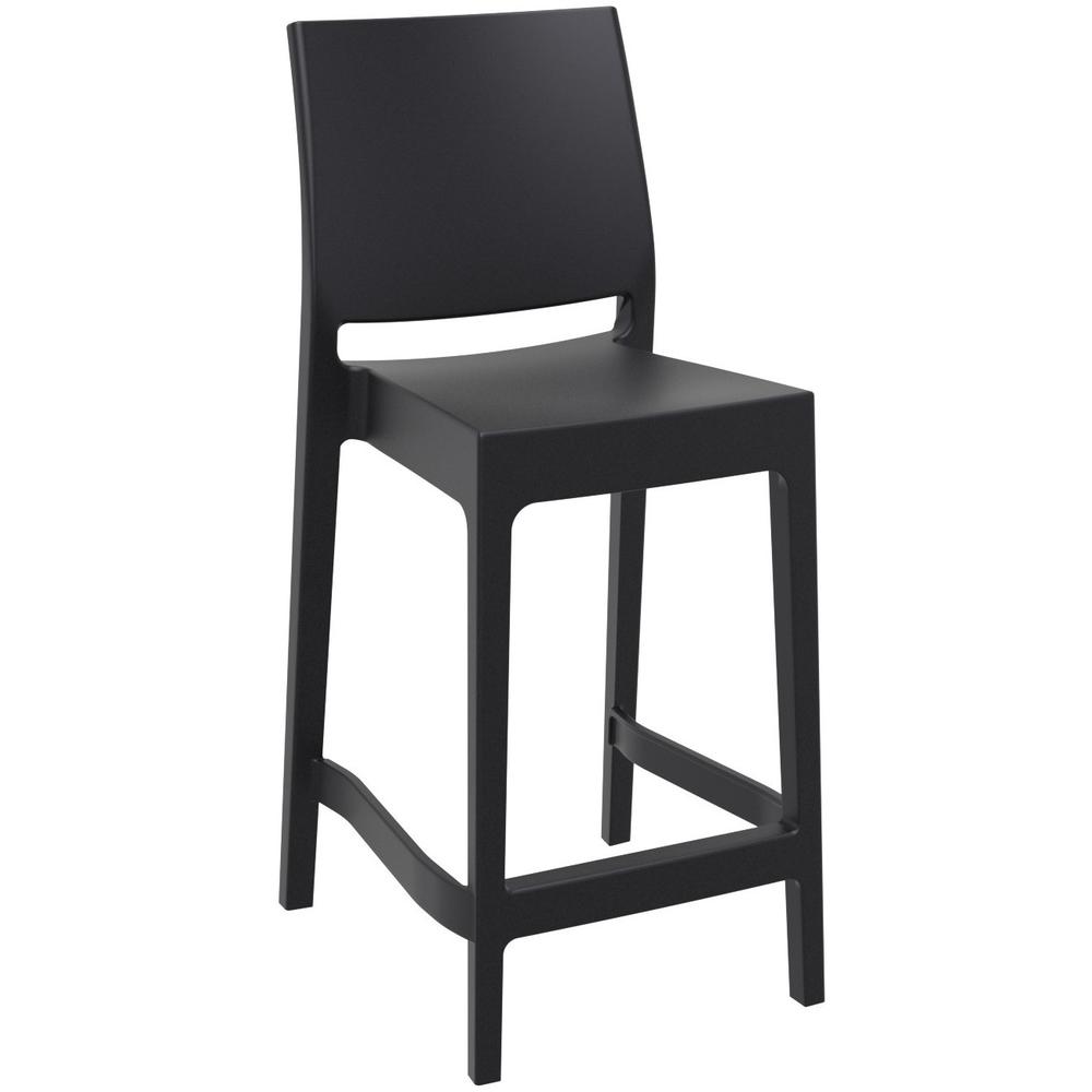Maya Resin Counter Stool Black, Set of 2