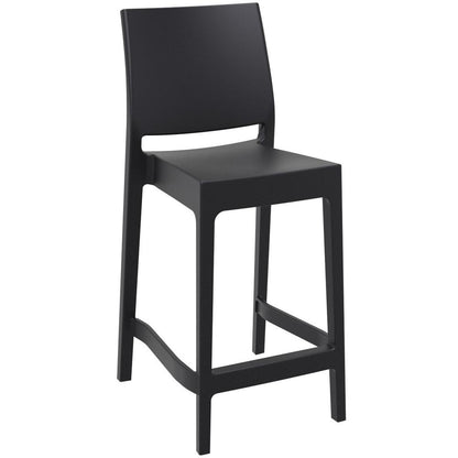 Maya Resin Counter Stool Black, Set of 2
