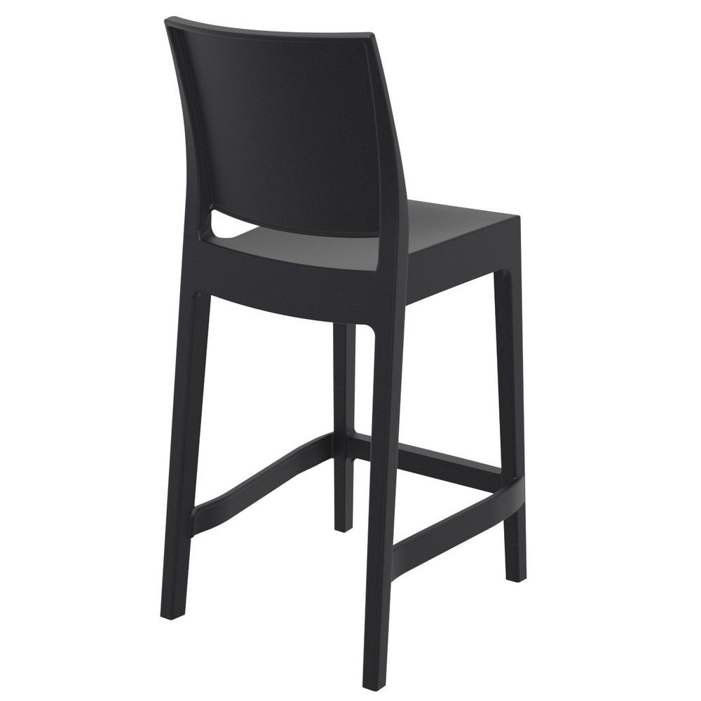 Maya Resin Counter Stool Black, Set of 2