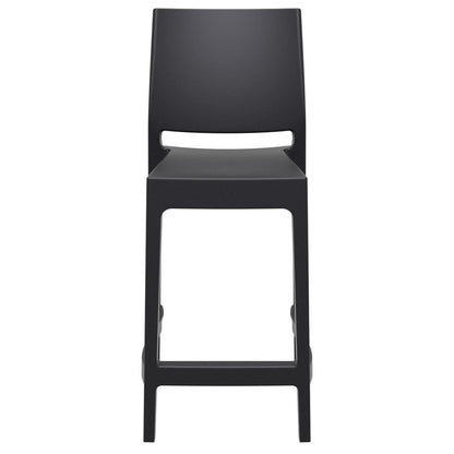 Maya Resin Counter Stool Black, Set of 2