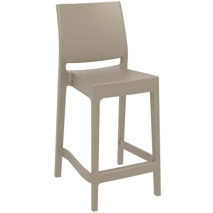 Maya Resin Counter Stool Taupe, Set of 2