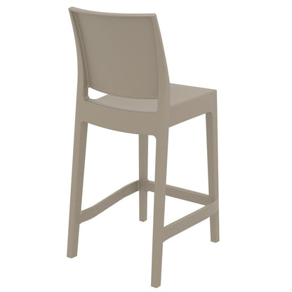 Maya Resin Counter Stool Taupe, Set of 2