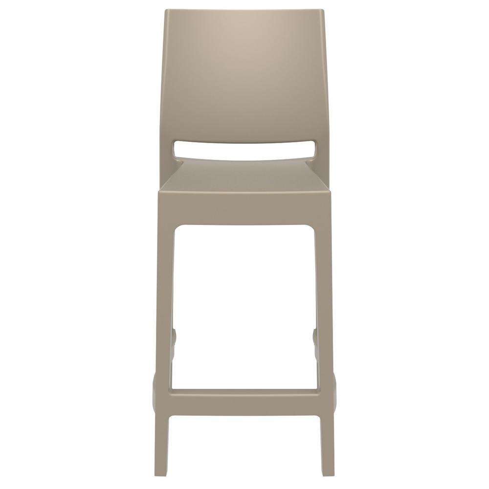 Maya Resin Counter Stool Taupe, Set of 2