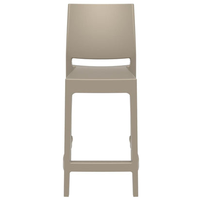 Maya Resin Counter Stool Taupe, Set of 2