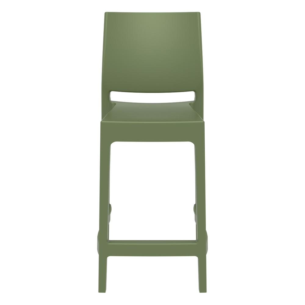Maya Resin Counter Stool Olive Green, Set of 2