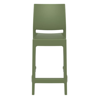 Maya Resin Counter Stool Olive Green, Set of 2