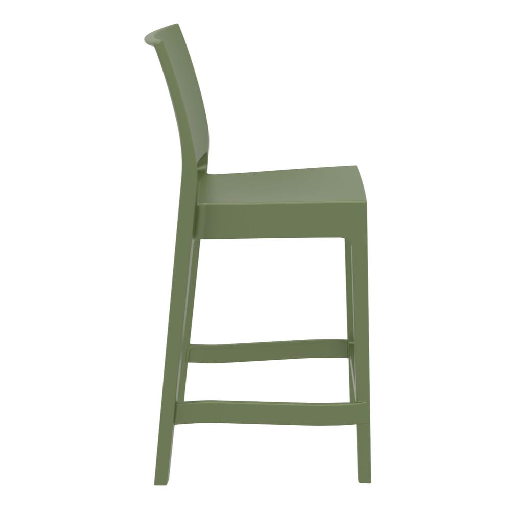 Maya Resin Counter Stool Olive Green, Set of 2