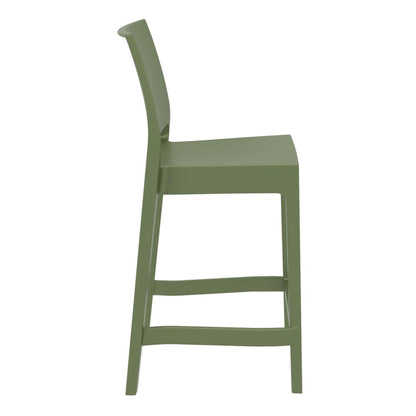 Maya Resin Counter Stool Olive Green, Set of 2