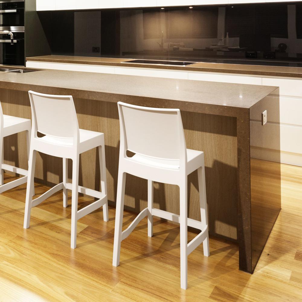 Maya Resin Counter Stool White, Set of 2