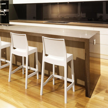 Maya Resin Counter Stool White, Set of 2