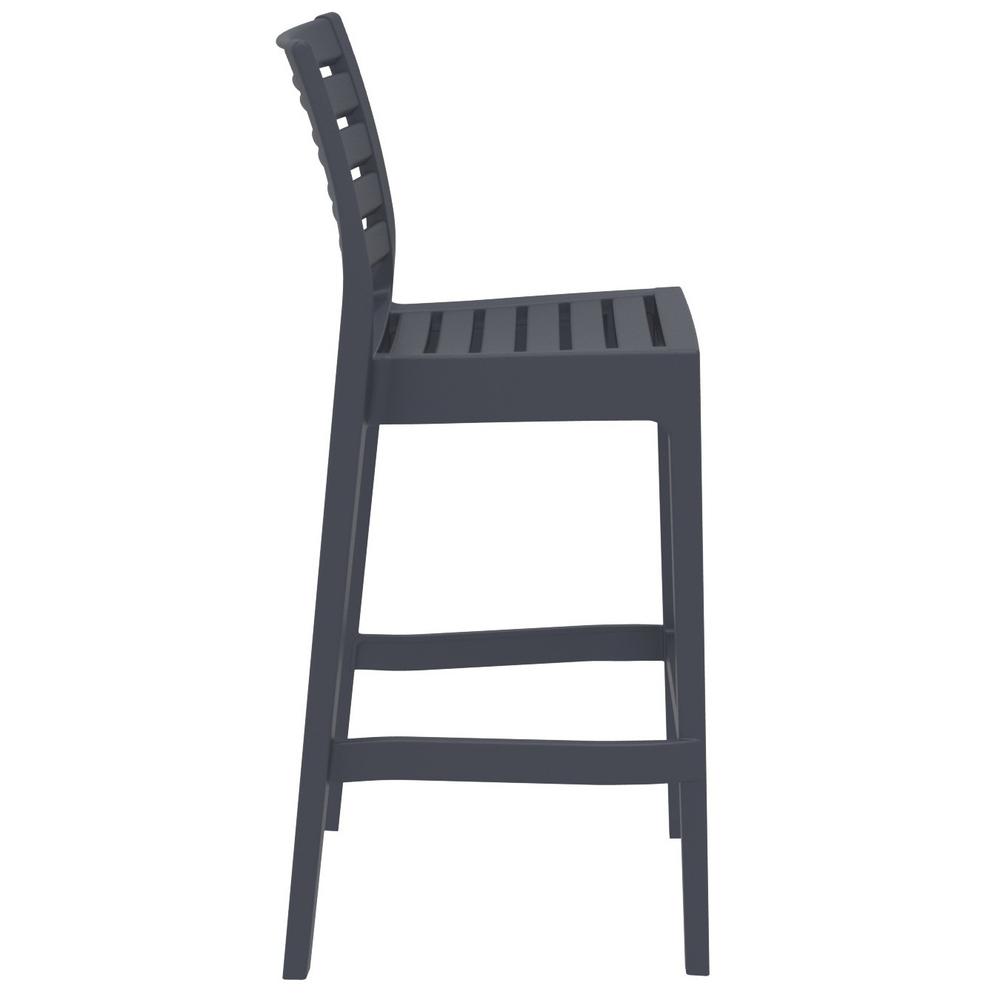 Ares Resin Bar Stool Dark Gray