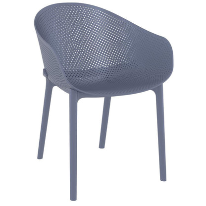 Sky Outdoor Bistro Set 3 Piece Dark Gray