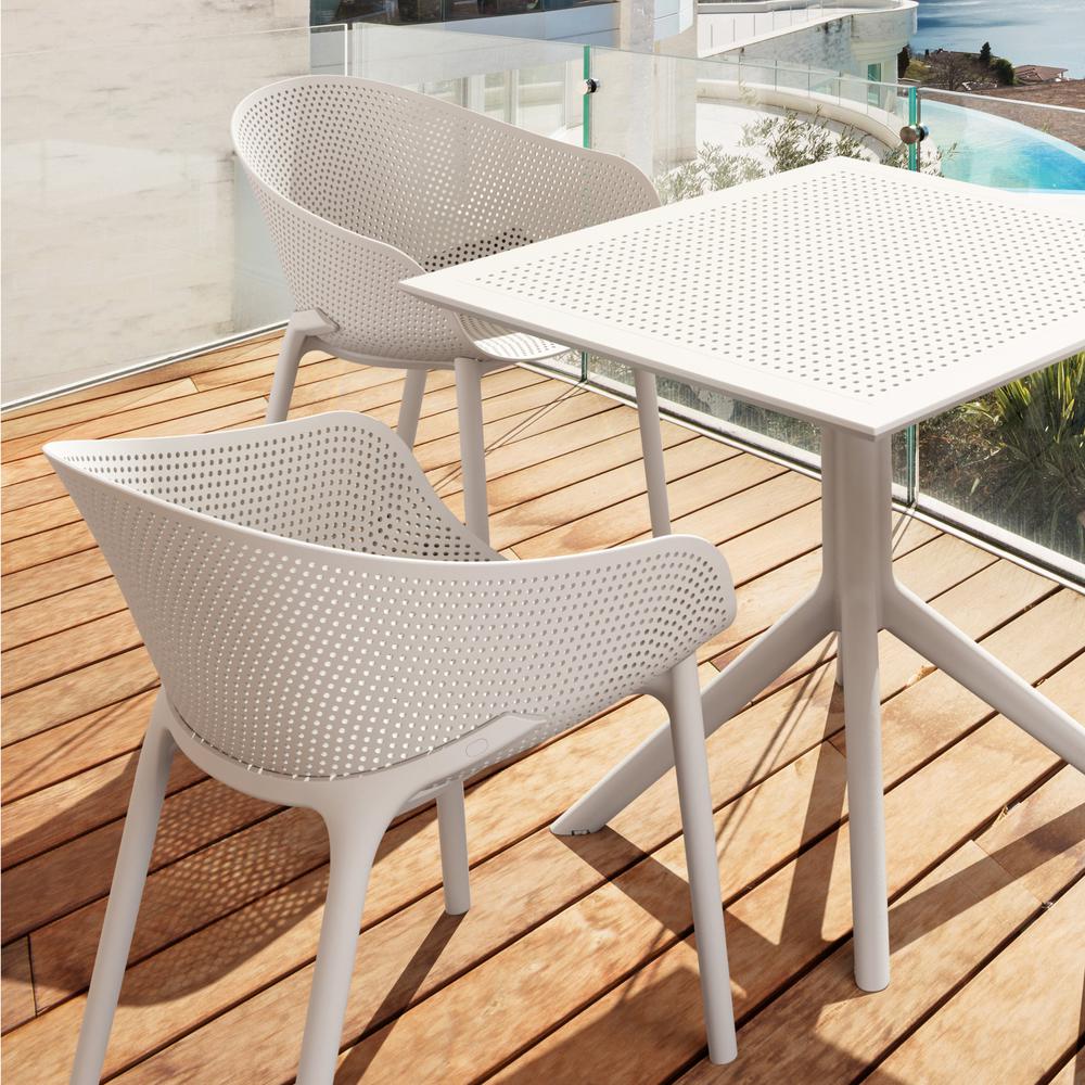 Sky Outdoor Bistro Set 3 Piece White