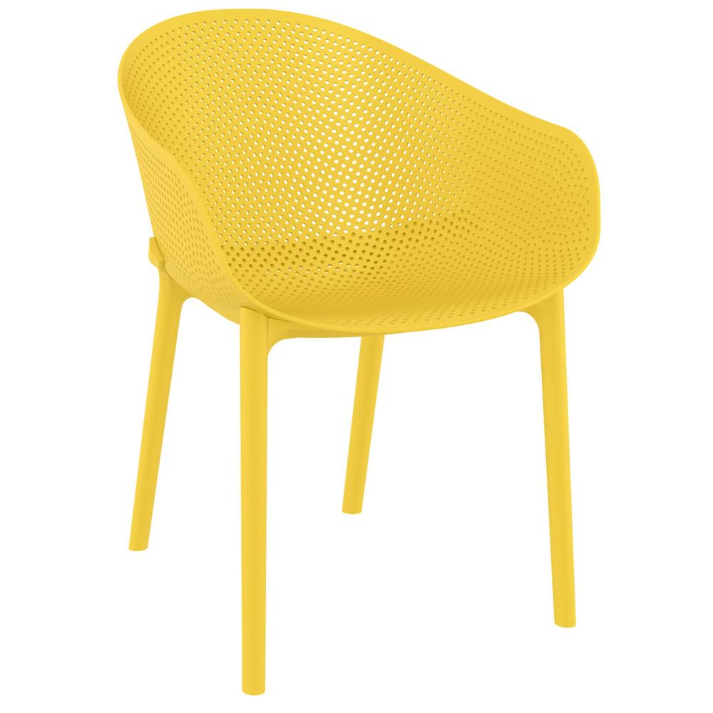 Outdoor Dining Chair, Set of 2, Yellow, Belen Kox