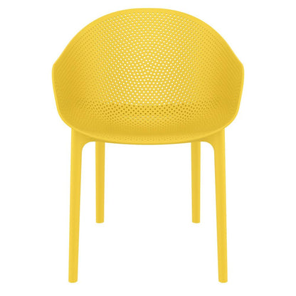 Outdoor Dining Chair, Set of 2, Yellow, Belen Kox
