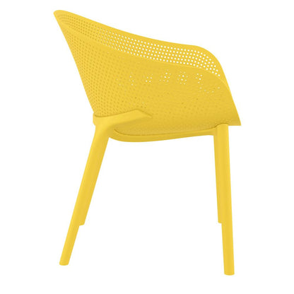 Outdoor Dining Chair, Set of 2, Yellow, Belen Kox