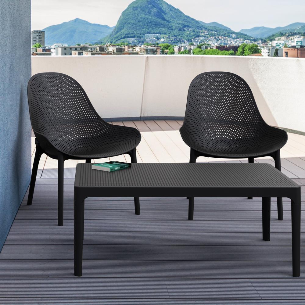 Sky Lounge Set 3 Piece Black