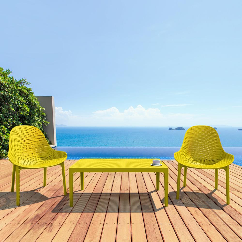 Sky Lounge Set, 3 Piece, Yellow, Belen Kox
