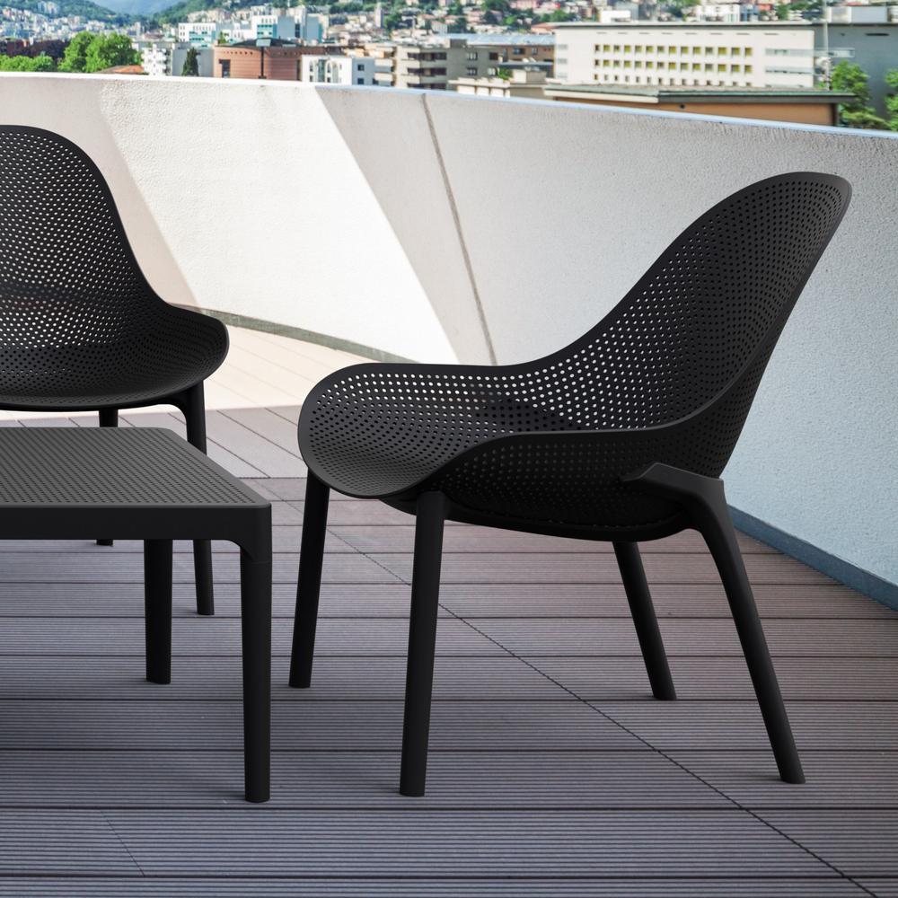 Lounge Chair, Set Of 2, Black, Belen Kox