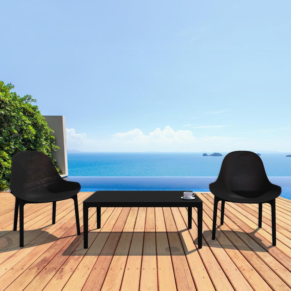 Lounge Chair, Set Of 2, Black, Belen Kox