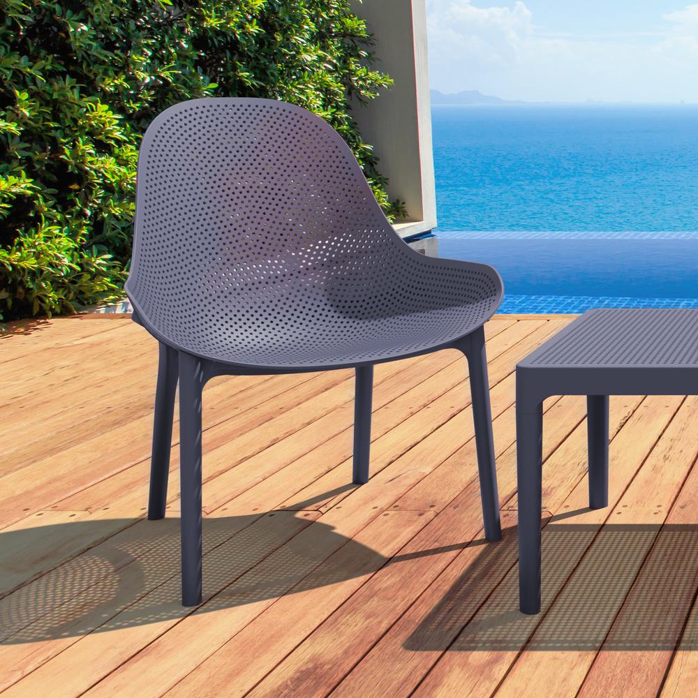 Sky Lounge Chair Dark Gray, set of 2