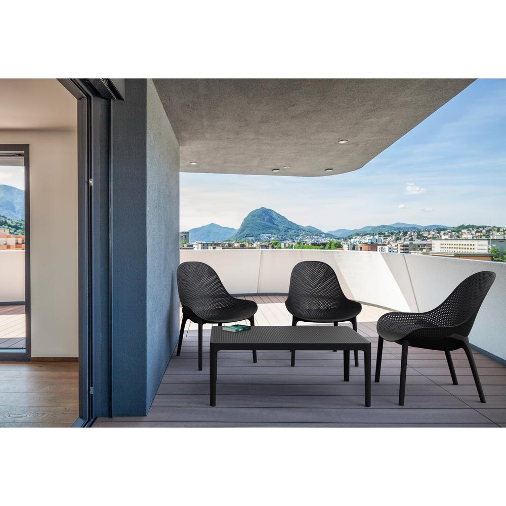 Sky Lounge Table 39 inch Black