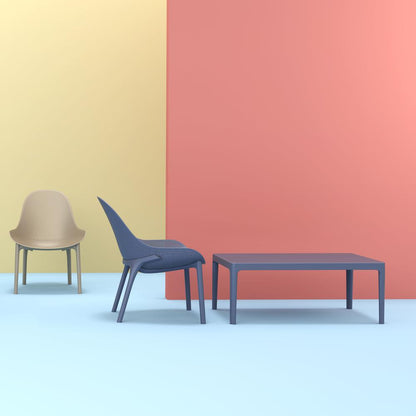 Sky Lounge Table 39 inch Dark Gray