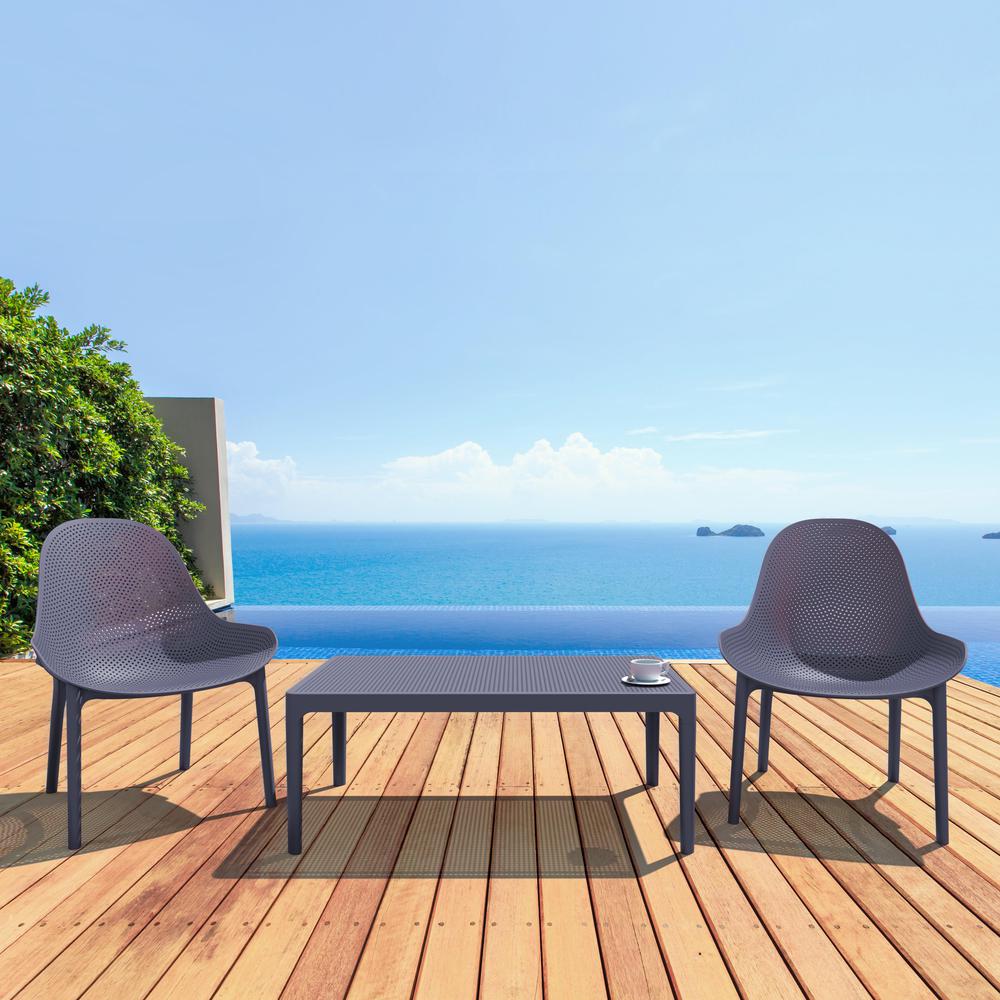 Sky Lounge Table 39 inch Dark Gray
