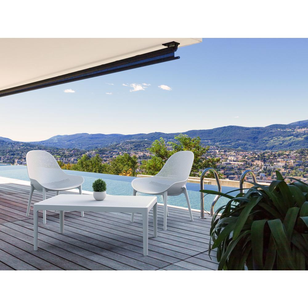 Sky Lounge Table 39 inch White