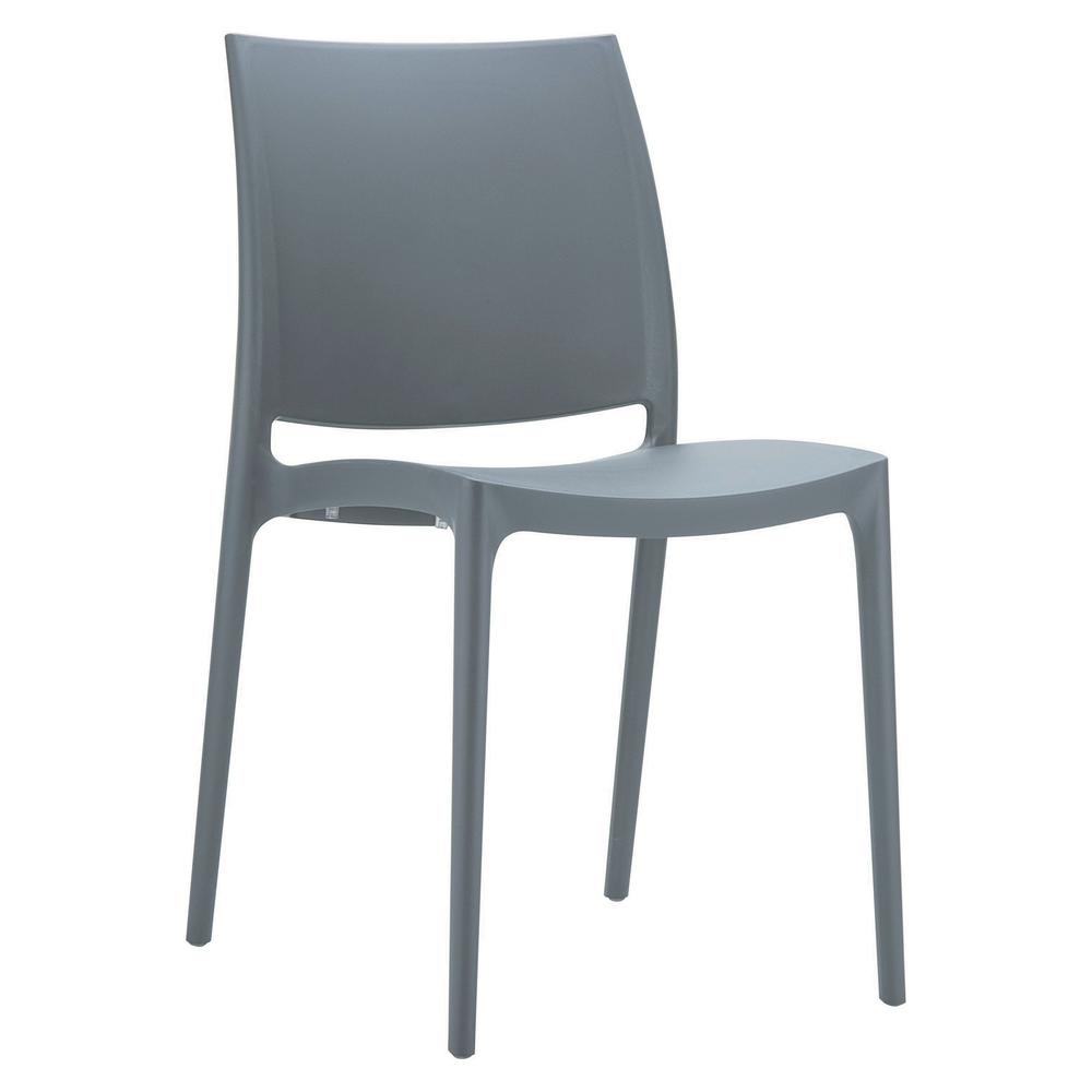 Maya Patio Dining Set with 2 Chairs Dark Gray
