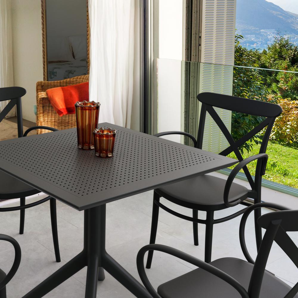 Sky Square Table 31 inch Black