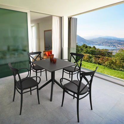 Sky Square Table 31 inch Black