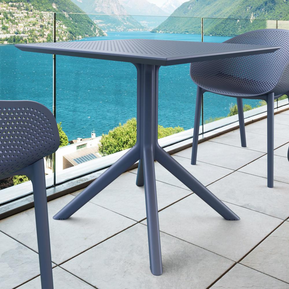 Sky Square Dining Table, Dark Gray, Belen Kox